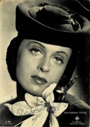 アンネリーゼ・ウーリヒ自筆サイン入絵葉書　Anneliese Uhlig