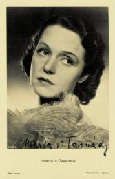 マリア・フォン・タスナディ自筆サイン入絵葉書　Maria von Tasnady