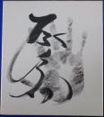 琴の若（先代）手形色紙