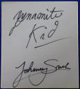 ダイナマイト・キッド、ジョニー・スミス寄書サイン色紙