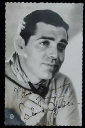クラーク・ゲーブル自筆サイン入ブロマイド Clark Gable