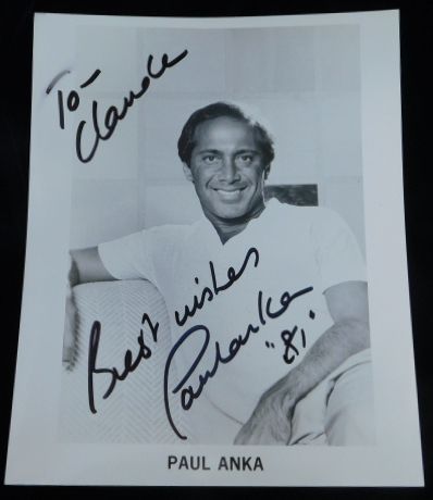 ポール・アンカ自筆サイン入写真（2）Paul Anka(写真の大きさ約25×20cm 