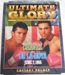 ボクシングポスター：WBCスーパーライト級タイトルマッチ　フリオ・セサール・チャベスvsオスカー・デ・ラ・ホーヤ　1996年