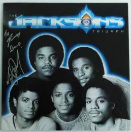 マイケル・ジャクソン自筆サイン入レコードThe Jacksons 「TRIUMPH」　Michael Jackson