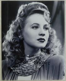 アン・ジェフリーズ自筆サイン入写真　Anne Jeffreys