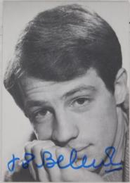 ジャン＝ポール・ベルモンド自筆サイン入絵葉書　Jean-Paul Belmondo