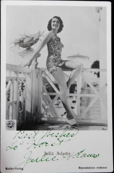 ジュリー・アダムス直筆サイン入り超 特大写真…Julie Adams…2