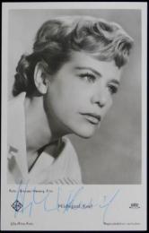 ヒルデガルト・クネーフ自筆サイン入絵葉書　Hildegard Knef