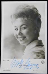 ミッツィ・ゲイナー自筆サイン入絵葉書 Mitzi Gaynor