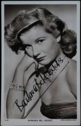 バーバラ・ベル・ゲデス自筆サイン入ブロマイド Barbara Bel Geddes