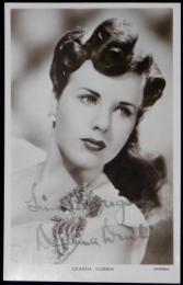 ディアナ・ダービン自筆サイン入ブロマイド  Deanna Durbin