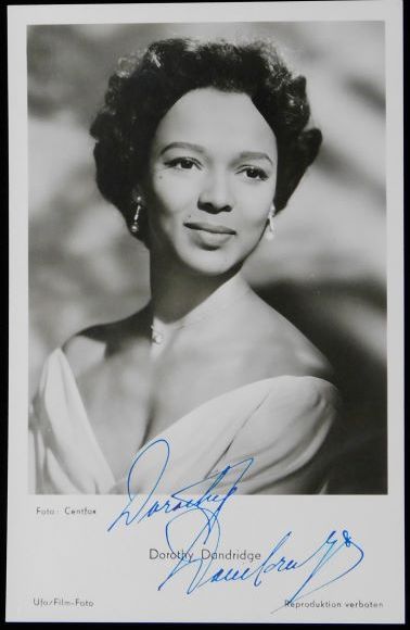 ドロシー・ダンドリッジ自筆サイン入絵葉書 Dorothy Dandridge