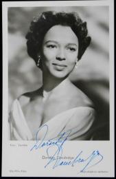 ドロシー・ダンドリッジ自筆サイン入絵葉書  Dorothy Dandridge