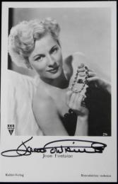 ジョーン・フォンテイン自筆サイン入ブロマイド　Joan Fontaine