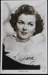 バーバラ・ヘイル自筆サイン入絵葉書　Barbara Hale