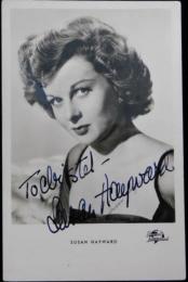 スーザン・ヘイワード自筆サイン入絵葉書　Susan Hayward