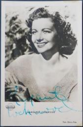 マーガレット・ロックウッド自筆サイン入絵葉書　Margaret Lockwood