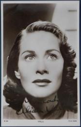 アリダ・ヴァリ自筆サイン入ブロマイド　Alida Valli