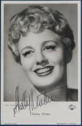 シェリー・ウィンタース自筆サイン入絵葉書　Shelley Winters