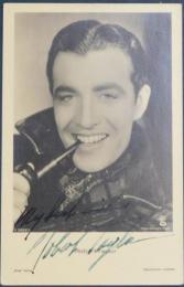 ロバート・テイラー自筆サイン入絵葉書  Robert Taylor