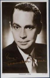 フランチョット・トーン自筆サイン入ブロマイド　Franchot Tone