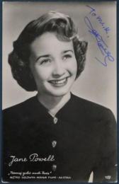 ジェーン・パウエル自筆サイン入絵葉書　Jane Powell