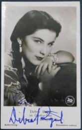 デブラ・パジェット自筆サイン入ブロマイド　Debra Paget