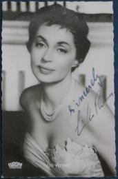 リリー・パルマー自筆サイン入絵葉書  Lilli Palmer