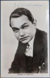 エドワード・G・ロビンソン自筆サイン入絵葉書 Edward G. Robinson