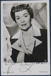 ジェーン・ワイマン自筆サイン入絵葉書　Jane Wyman