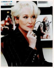 メリル・ストリープ自筆サイン入写真　Meryl Streep