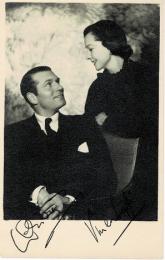 ヴィヴィアン・リー、ローレンス・オリヴィエ自筆サイン入ブロマイド　Vivien Leigh/Laurence Olivier　　