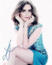 リリー・コリンズ自筆サイン入写真　Lily Collins