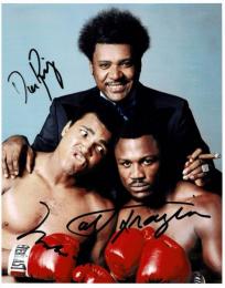モハメド・アリ、ジョー・フレージャー、ドン・キング自筆サイン入写真 Muhammad Ali、Joe Frazier、Don King