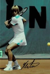 マルチナ・ナブラチロワ自筆サイン入写真 Martina Navratilova