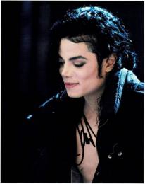 マイケル・ジャクソン自筆サイン入写真　Michael Jackson