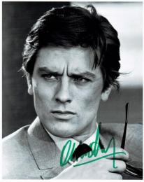 アラン・ドロン自筆サイン入写真　Alain Delon