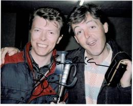 デヴィッド・ボウイ、ポール・マッカートニー自筆サイン入写真　David Bowie、Paul McCartney