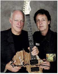 ポール・マッカートニー、デヴィッド・ギルモア自筆サイン入写真　Paul McCartney、David Gilmour