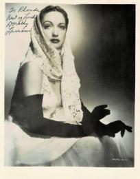 ドロシー・ラムーア自筆サイン入写真　Dorothy Lamour