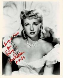 ヴェラ・ラルストン自筆サイン入写真（2）　Vera Ralston