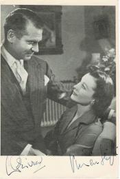 ヴィヴィアン・リー、ローレンス・オリヴィエ自筆サイン入写真　Vivien Leigh/Laurence Olivier　　