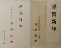 河野広中自筆葉書