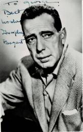 ハンフリー・ボガート自筆サイン入絵葉書　Humphrey Bogart
