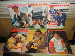 MEN'S CLUB　メンズクラブ チェックメイト　1976年-1988年　不揃計6冊　アイビーリーガー　UCLA　河合奈保子他　ヤケシミ汚少難有　J3前