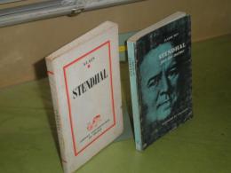 スタンダール2冊セット　ペーパーバック　alain 1959年128頁　claude roy 1968年191頁　ヤケシミ汚難痛有　L1右
