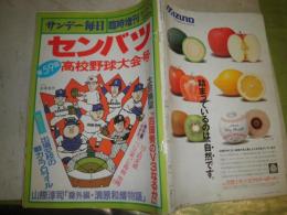 サンデー毎日　臨時増刊　1987年3月21日発行　鳥越俊太郎編集長　第66巻11号　通巻3624号　センバツ第59回高校野球大会号　四国勢のV3なるか　山際淳司番外編・清原和博物語　226頁　ヤケシミ汚難痛有　E1左上段
