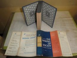the making  of society an outline of　sociology　　　robert bierstedｔ著　ハードカバー　modern library book  ヤケシミ汚難痛有　L2　