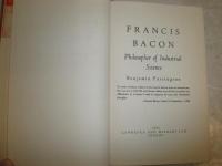 FRANCIS　BACON　philosopher of industrial science   Benjamin Farrington　　ハードカバー　紙カバー切れ破れ痛有　　ヤケシミ汚難痛有　S3右
