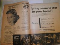 modern screen　　　deｃ1950　　表紙ジャネット・リー　　洋映画雑誌　　ヤケシミ汚難痛有　　2頁切取りあり　　E2左箱